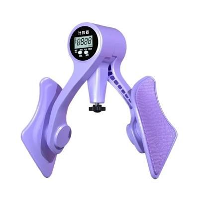 Digital Counter Hip Trainer Adjustable Pelvic Floor & Inner Thigh Fitness Tool purple
