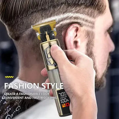 Vintage T9 Hair Clipper Professional Carving USB Fast Rechargeable Beard Hair Trimmer For Mens Provide Portable Precise Shaving