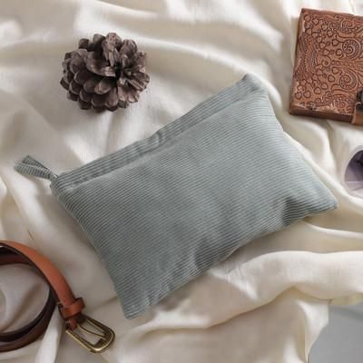 Sage Travel,'Cotton Corduroy Toiletry Case and Travel Pouch in Sage Green'