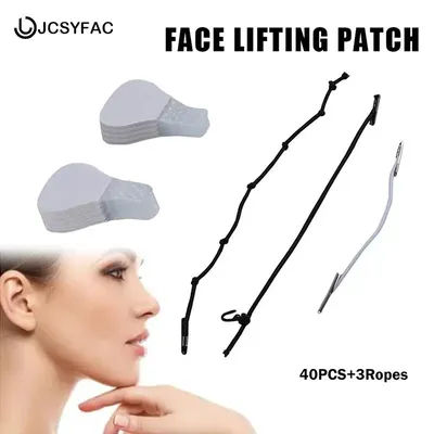 40Pcs Neck Eye Double Chin Lift V Shape Tapes Makeup Facelifting Patch AdhesivesInstant Invisible Face Stickers