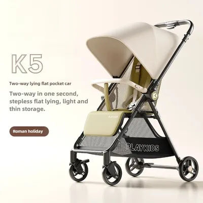 2025 New Model Newborn Lightweight Two-way Sitting and Lying Four-wheel Baby Stroller Baby Stroller Can Be Taken on The Plane