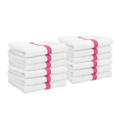 Arkwright Home Power Gym Hand Towel 16x27 Pink (12/Pack) (PNP-PWR-1627-3PKCS)