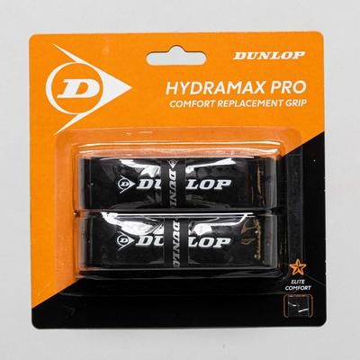 Dunlop Hydramax Pro Squash Replacement Grip 6 Pack Squash Replacement Grips Black