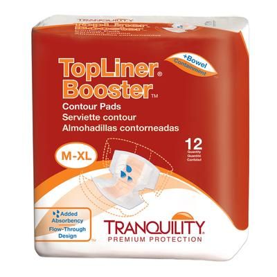 Tranquility Top Liner Contour Booster Pad 13-1/2 X 21-1/2 Inch Heavy Absorbency Super Absorbent Core One Size Fits Most (491366_CS)