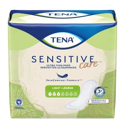 TENA Sensitive Care Bladder Control Pad 9 Inch Length Light Absorbency Dry-Fast Core One Size Fits Most (1121150_CS)