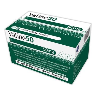 Valine 50 Oral Supplement Unflavored Powder 4 Gram Individual Packet (1138754_BX)