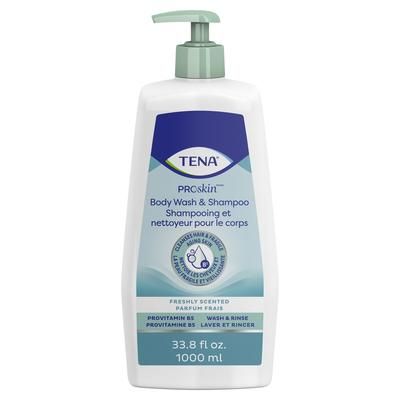 TENA ProSkin Shampoo and Body Wash 33.8 oz. Pump Bottle Unscented (931619_CS)