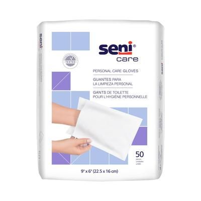 Seni Care Wash Mitt 6 X 9 Inch White Disposable (1163872_PK)