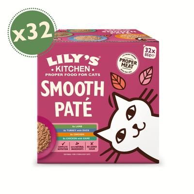 32x85g Multipack Smooth Pate Lily's Kitchen Wet Cat Food