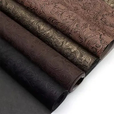 30x137cm Geometric Pattern Faux Leather PVC Synthetic Leather Fabric Sheets DIY Earrings Bags Sofa Furniture Making Crafts