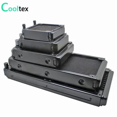 100%new 80/90/120/240/280mm water cooling radiator cooled cooler for computer CPU industrial Laser Heat Exchanger heatsink