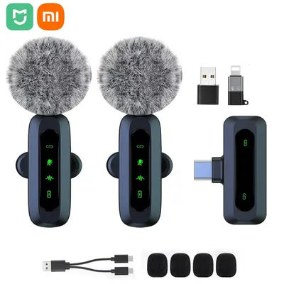 Xiaomi New Wireless Lavalier Microphone Portable Mini Microphone Audio Video Recording Livestreaming Gaming For IPhone Android