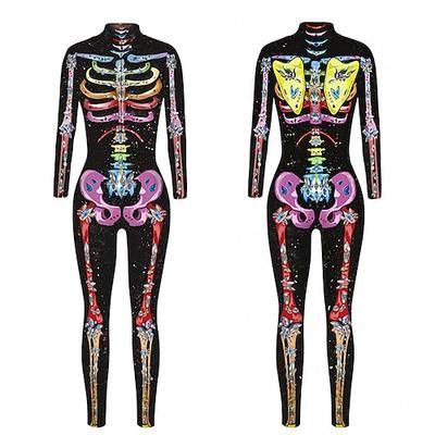 Costume di Carnevale Tuta Intera Costumi zentai con motivi Costume Cosplay Body 3D Scheletro Stampa Costume Sexy Halloween Per uomo Per donna Ragazzi Costume per Feste Performance Mascherata Bambini
