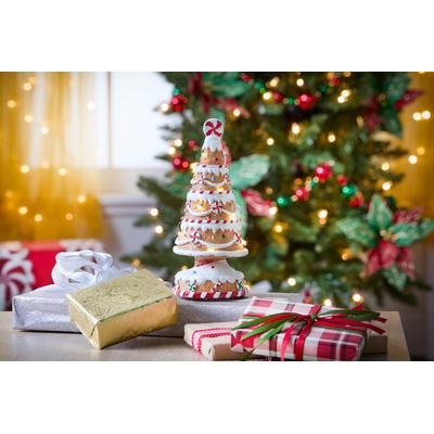 8"H Pre-Lit Gingerbread Tree by BrylaneHome in Gingerbread