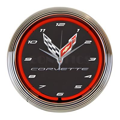 Neonetics 15-Inch Corvette C8 Neon Clock