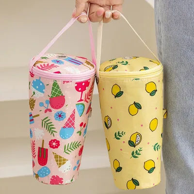 Baby Milk Bottle Insulation Bags Cartoon Portable Waterproof Feeding Bottle Thermal Bag Milk Warmer Cooler Stroller Hang Bags