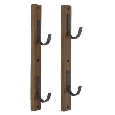 Allen Co Gun Collector Hardwood Gun Rack, Holds 2-Firearms - Brown/Black - Brown/Black