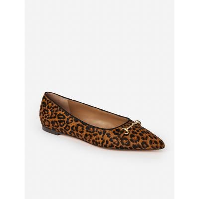 J.McLaughlin Women's Ayelet Pony Hair Flats in Leopard Brown, Size 7