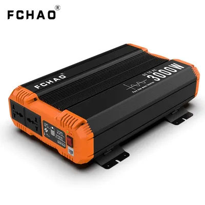 FCHAO Pure Sine Wave Inverter 12V 24V 48V To 220V 230V LCD Display Auto Accessories Power Converter For Home Camping And RV