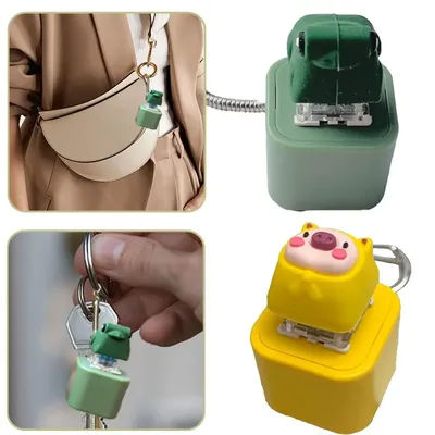 Frog and Pig Keyboard Keychain Electronic Luminous Mechanical Keyboard Keychain Bag Pendant