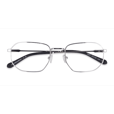 Male s rectangle Silver Metal Prescription eyeglasses - Eyebuydirect s Cozy