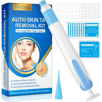 2 In1 Painless Auto Skin Tag Mole Wart Removal Kit Cleaning Tools Face Skin Care Body Wart Dot Treatments Remover Beauty Health