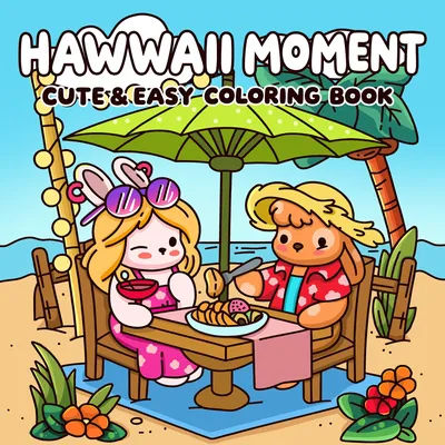 Picture Book With 24 Pages Suitable For Travel And Leisure Featuring The New Summer Theme Seaside Hawaii Coloring Book