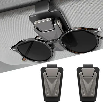 Visiera parasole per auto in metallo Porta occhiali da sole Telaio Uomo Donna Occhiali da sole Clip Auto Interni Occhiali Custodia per occhiali Clip di supporto
