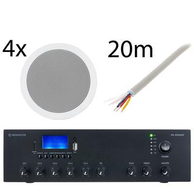 Monacor 4x EDL-28 PA-806DAP Bundle