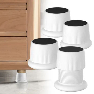 Eary 2/4Pcs Anti Vibration Feet Pads Home Furniture Feet Riser Mat Height Adjustable 1.6-2.6" Self-Adhesive Silent Raiser Mat