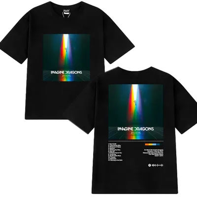 Imagine Dragons Evolve Album Double Sided print T shirt Men Women vintage Hip Hop streetwear Unisex Cotton short sleeve T-shirts