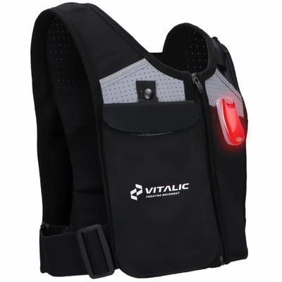 VITALIC Gilet riflettente da corsa con supporto per cellulare e luce 1