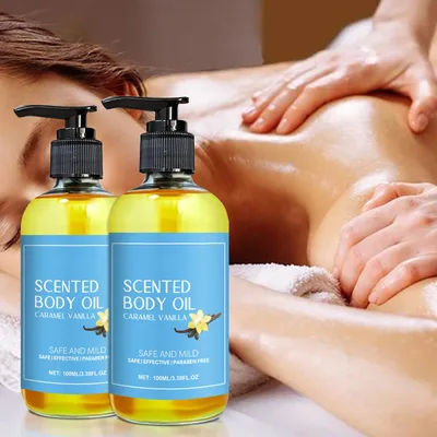 Vanilla Body Massage Oil Improve Moisturizing Relieve Stress Strengthen Essential Oils Nourishing Muscle Relaxing Body SPA Plant