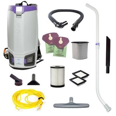 ProTeam GOFIT 6 Sealed HEPA Backpack Vacuum 107767 with Xover Performance Telescoping Wand Tool Kit 107099