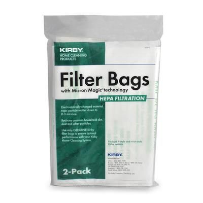 Kirby Universal Genuine Micron Magic HEPA Plus Allergen Reduction Style "F" Filter Bags 205814A, 2 pack