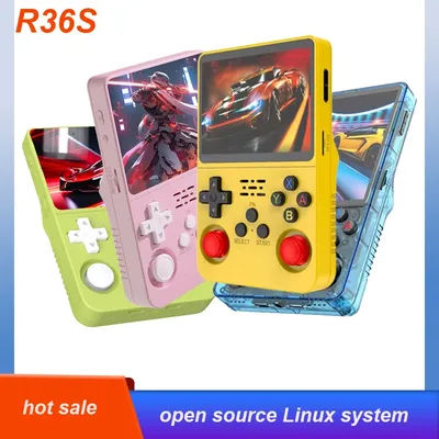 Open Source R36S Retro Handheld Video Game Console Linux System 3.5 Inch IPS Screen Portable Pocket Video Player 64/128G Newest