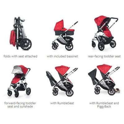 UPPAbaby Vista Stroller Drew (Tangerine with Graphite Frame)