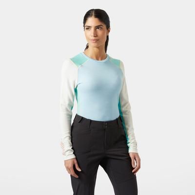 Helly Hansen Women's Lifa Merino Midweight Crew Base Layer Blue L