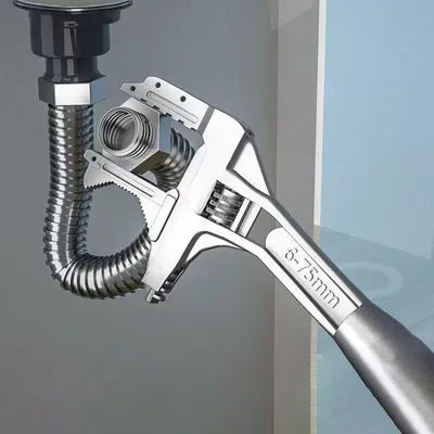 Bathroom wrench, large opening, short handle, adjustable wrench, plumbing faucet, triangle valve, disassembly installation tool