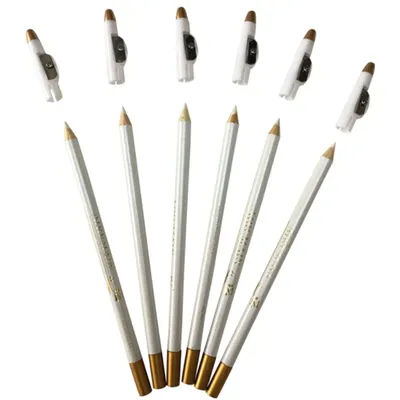 White Barber Beard Pencil Edge Hairline Razor Trace Hair Beard Shape Accessories With Sharpener Hair Line Pen Haircut Makeup