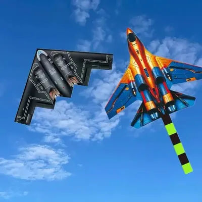 Large aircraft kite flying toys bomber kite nylon fabric kids reel fighter kite outdoor play kite air plane kites airplane kite