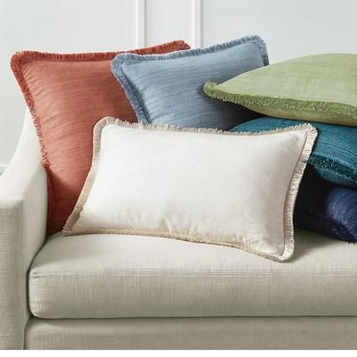 Marilia Silk Decorative Pillow Covers - Light Jade, 20" x 20" Light Jade, Set of 2 - Frontgate