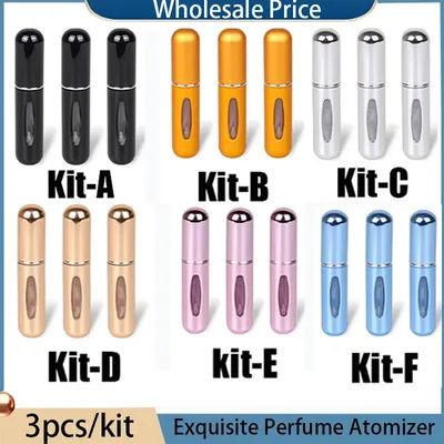 5ml Portable Perfume Atomizer Refillable Spray Bottle Liquid Container Press Head Spray Bottle Bottom Charge Sample Bottle