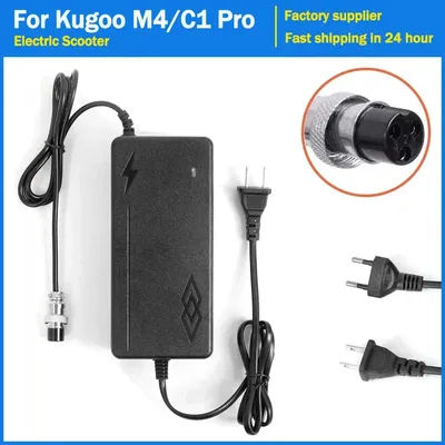 54.6V 2A Battery Charger 3 Prong Jack GX16 for Kugoo M4 /C1 Pro /X1/M4 Pro Electric Scooter for 48V Li-ion Battery Charger Parts