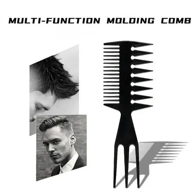 Big Teeth Double Side Tooth Combs Fish Bone Shape Hair Brush Barber Hair Dyeing Cutting Coloring Brush Man Hair Styling Tool