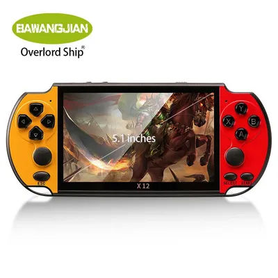 X7/X7PLUS Portable Gaming Console with 10,000 free classic games, 4.3/5.1/7.1-inch HD screen, portable audio and video player