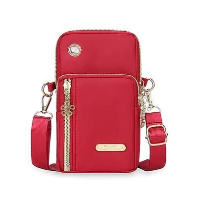 borsa a tracolla impermeabile da donna con design multitasche, borsa da viaggio in nylon leggero per attività all'aperto, sport e uso quotidiano