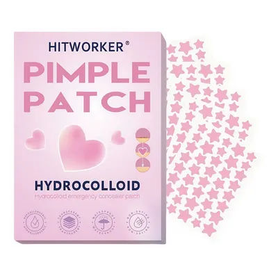 200 Pink Star Acne Patches | Hydrocolloid Absorption, Gentle Skincare | Invisible, Waterproof, Breathable, Girly-Style Concealer