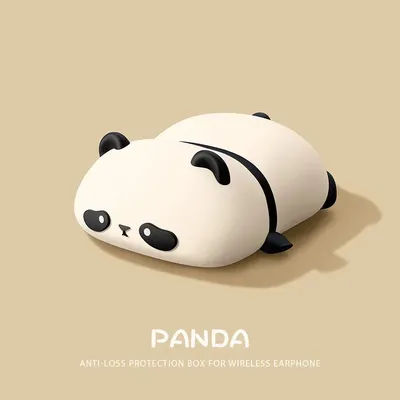 Étui AirPods 4 (2024) Airpod Pro 1 2 3, mignon, Panda couché, boîte de chargement pour écouteurs Bluetooth, housse de protection pour écouteurs