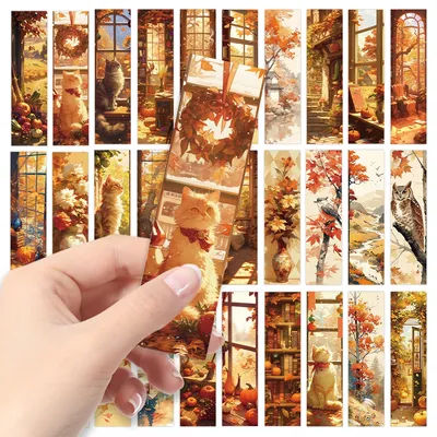 32pcs, Autumn Bookmarks, Back to School Season, Christmas, Halloween, Teacher's Day, suitable for readers and birthday gifts.